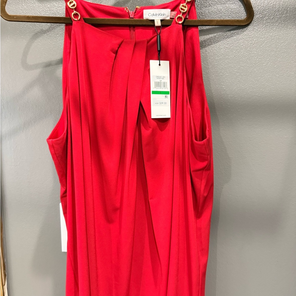 Calvin Klein Vibrant Red Shirt NWT